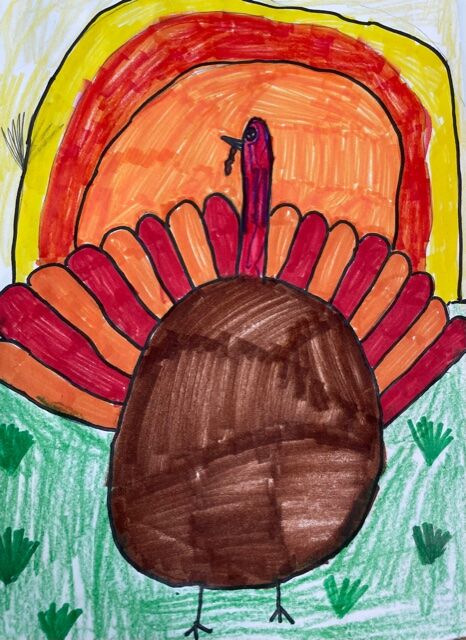 Colorful turkey